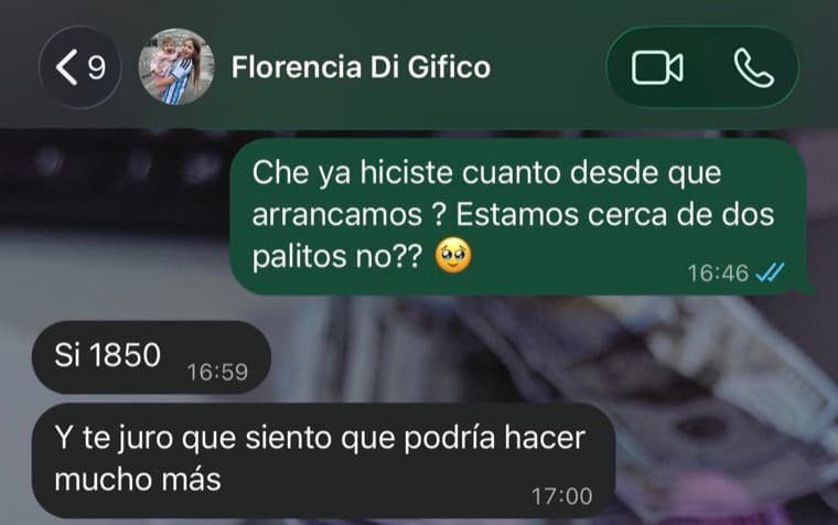 Chat con Florencia: cuenta lo que lleva hecho desde que arrancaron y que siente que puede hacer mucho más.